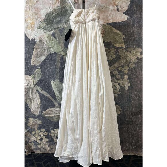 New BHLDN Hitherto Astral Silk Star Embroidered Dress Sz 2- Bridal Gown - Picture 6 of 10